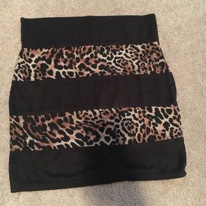 Striped Cheetah Skirt